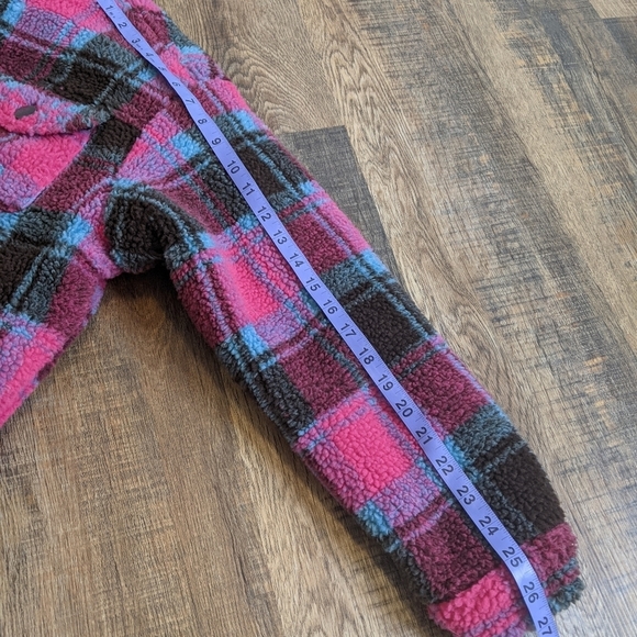 APPARIS teddy jacket short coat plaid pink blue - Picture 8 of 11